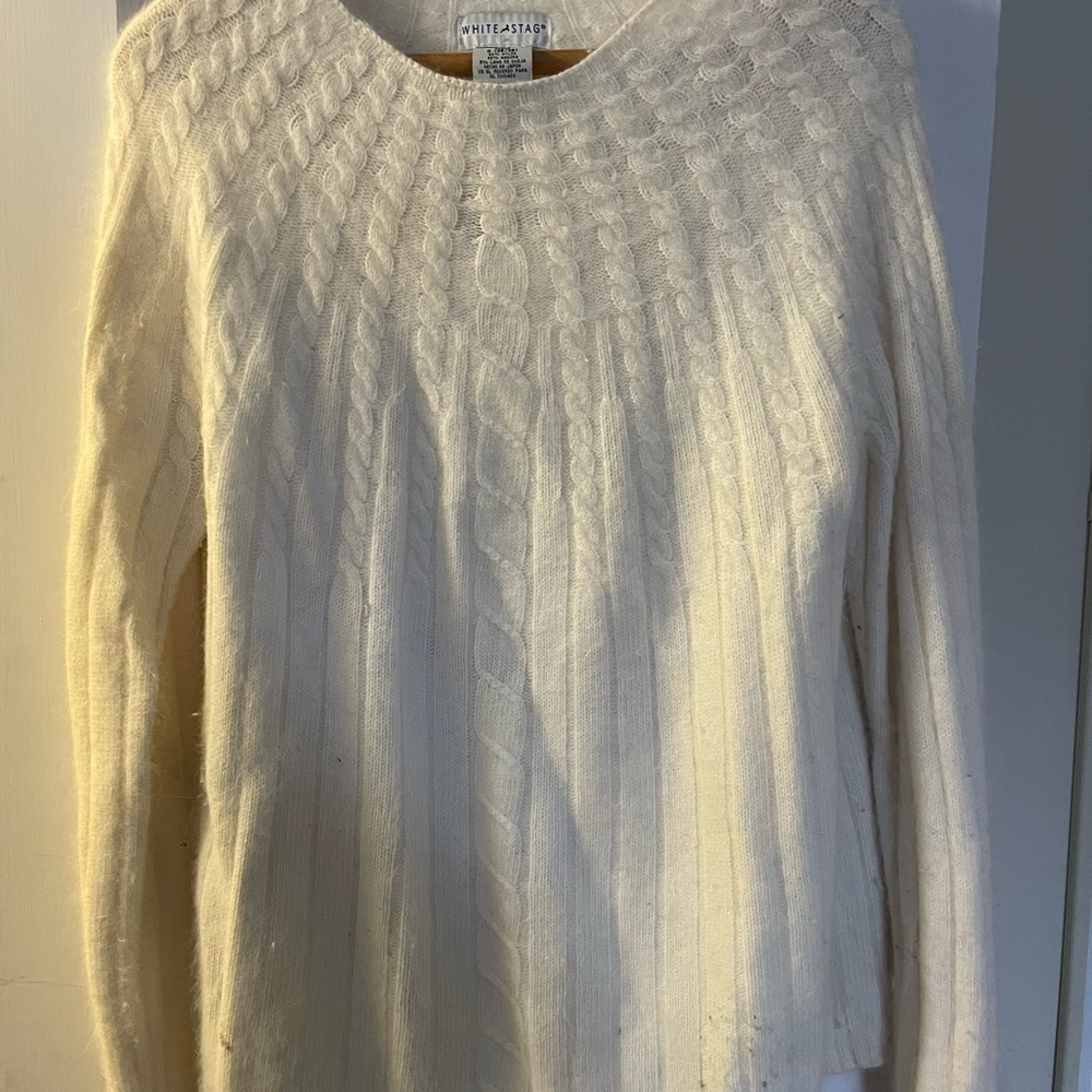 Angora cabled sweater